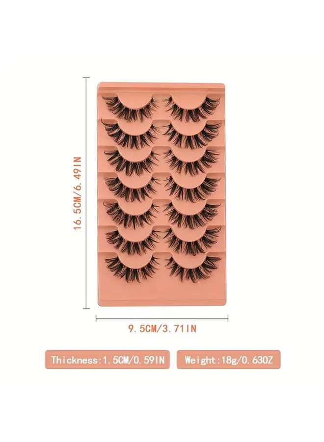 Natural Wispy Individual Eyelash Clusters 56 Pcs 17mm Clear Band Multipack Model GL707 - Image 5