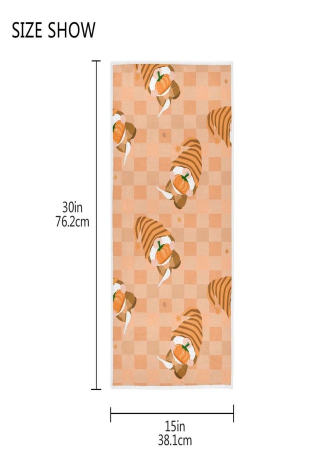 مناشف يد بنقشة مربعات الخريف من Vdsrup، مزينة برسومات أقزام، ومناشف وجه للحمام، ومناشف حمام ناعمة للضيوف، ومناشف مطبخ رقيقة محمولة، ومناشف أطباق، مقاس 16 × 30 بوصة. - Image 3