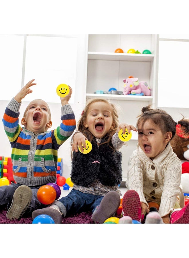 Eleish Smile Face Stress Balls for Kids and Adults - Pack of 12 - 2 Inch Spongy Squeeze Toys for Anxiety Relief - Fun Birthday Party Favors and Goodie Bag Fillers for Boys and Girls - Image 3