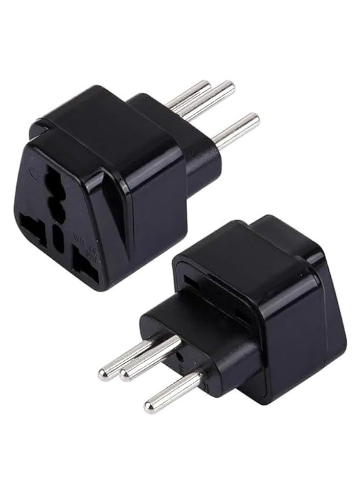erorex Plug Adapter,2 Pack UK to Switzerland Plug Adapters, UK to Swiss Plug Adapter, European Travel Universal Plug Adapter for Using in Switzerland (2PCS, Black)  - Image 1