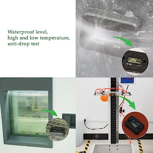 Yooreal Digital Inductive Hour Meter,Gas Engine Hr Meters,Dirt Bike,Waterproof IP68,for Various of ZTR/Riding Lawn Mower Land Trimmer Pressure Washer Boat Outboard Motor Motorcycle ATV Boat etc - Image 5