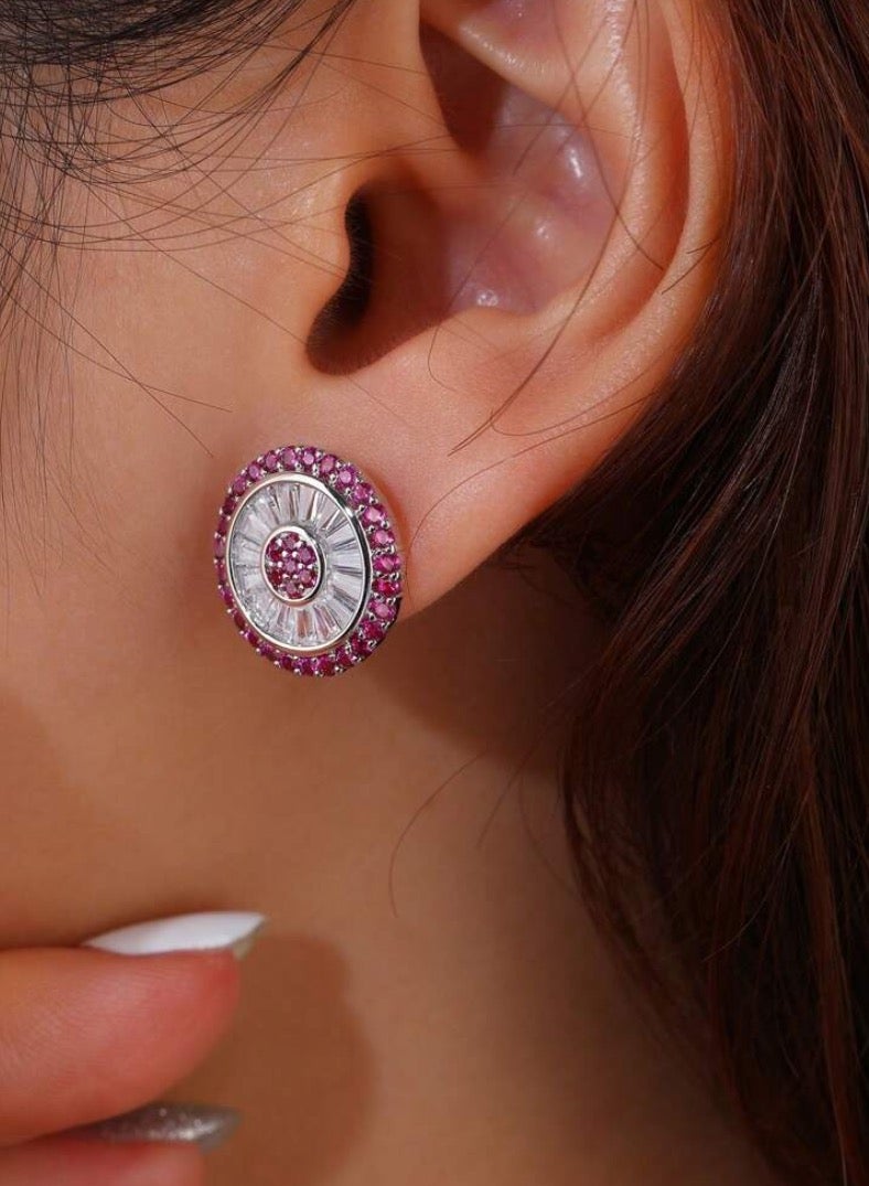 إيكوال حلق أذن نسائي صغير جداً بتصميم أنيق وعالي الجودة مرصع بالزركون - Image 1