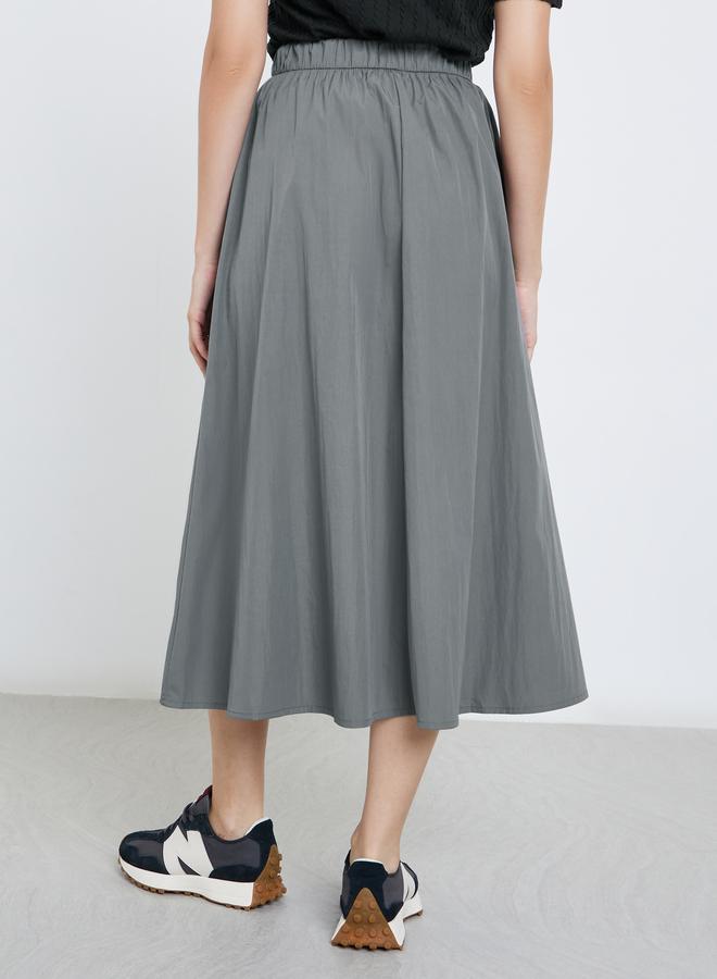 Styli Elastic Waistband A-Line Maxi Skirt - Image 4