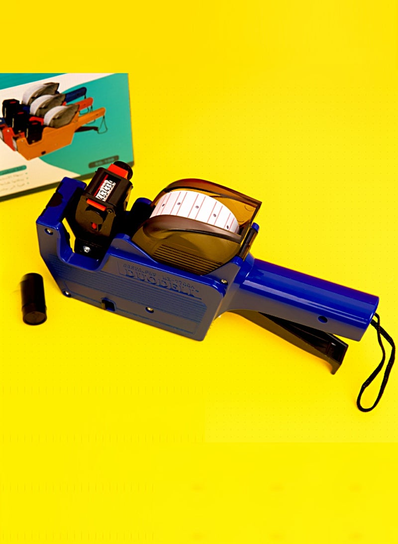 Zoro andheld label machine kit, price machine with labels, 1-line label machine, 1 price machine, 2 roll labels, and 5 ink wheels (BLUE) - Image 2