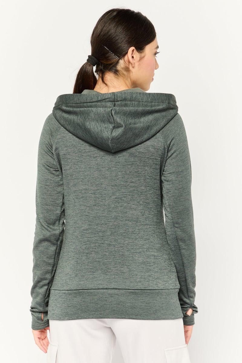 Bearpaw Women Sportswear Fit  Long Sleeves Outdoor Hoodies, Sage Green  - Image 4