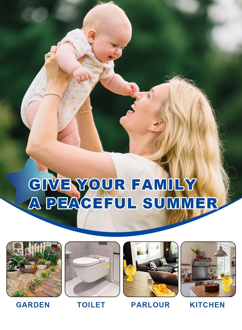 HomarKet 4PCS Fruit Fly Trap Ball, Sticky Fly Traps, Insect Ball Traps Mosquito Traps, Household Garden Sticky Ball Fly Catcher, Indoor Outdoor House Kitchen Plants Trees Flying Insects - Image 3