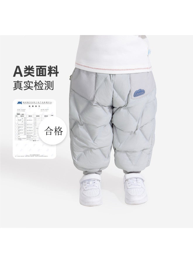 Kids Down Pants Boys Winter Wear Children's Outdoor Thick Warm Pants Girls Down Jacket Outerwear - Image 3