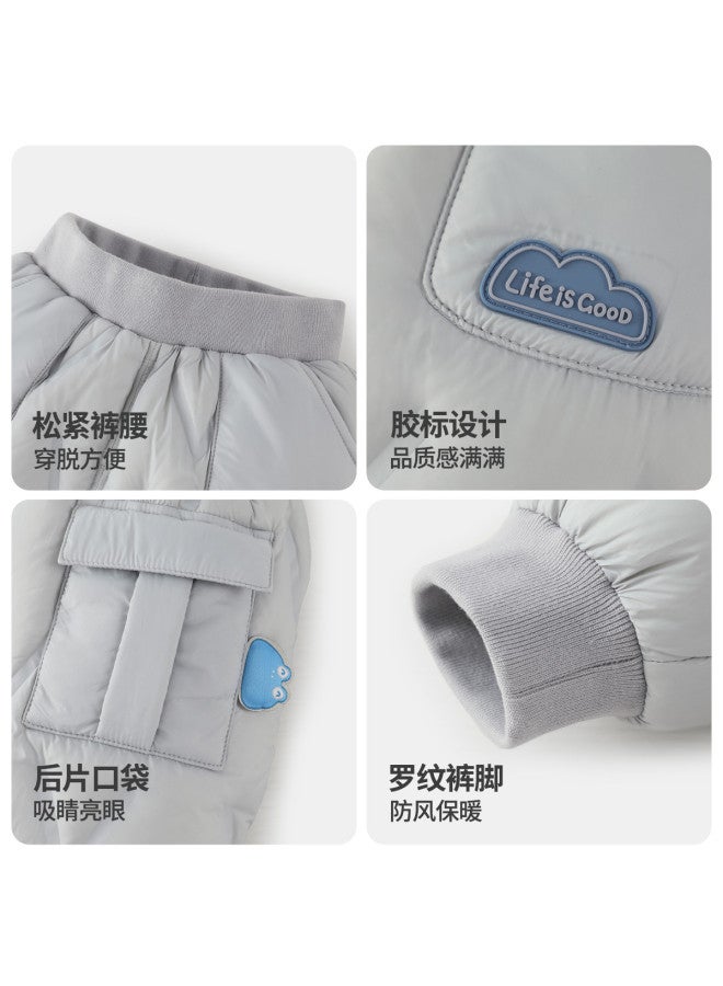 Kids Down Pants Boys Winter Wear Children's Outdoor Thick Warm Pants Girls Down Jacket Outerwear - Image 5