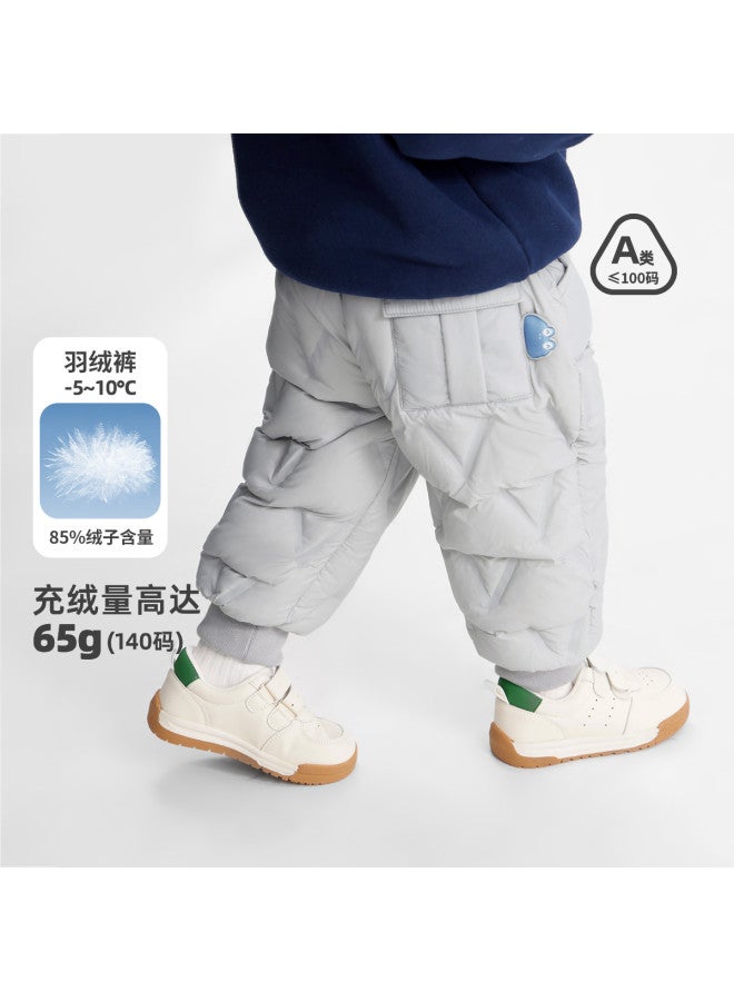 Kids Down Pants Boys Winter Wear Children's Outdoor Thick Warm Pants Girls Down Jacket Outerwear - Image 2