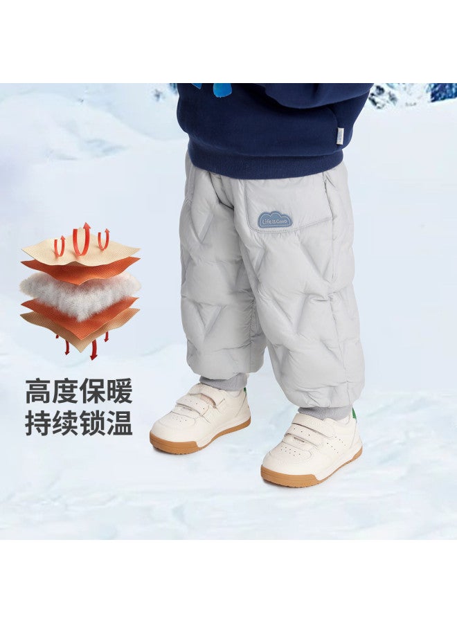 Kids Down Pants Boys Winter Wear Children's Outdoor Thick Warm Pants Girls Down Jacket Outerwear - Image 4