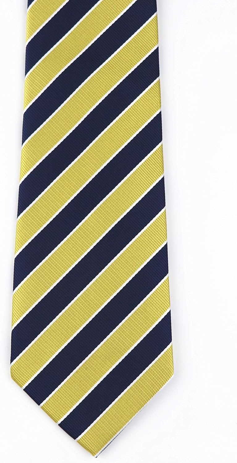 Secdtie Men's Classic Stripe Jacquard Woven Silk Tie Formal Party Suit Necktie - Image 5