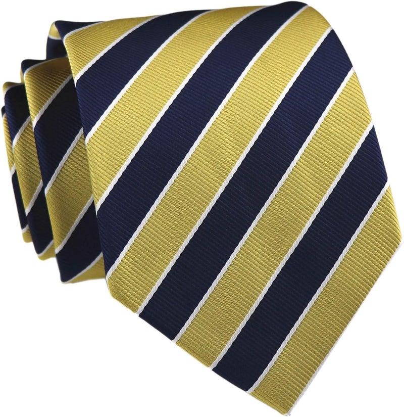 Secdtie Men's Classic Stripe Jacquard Woven Silk Tie Formal Party Suit Necktie - Image 1