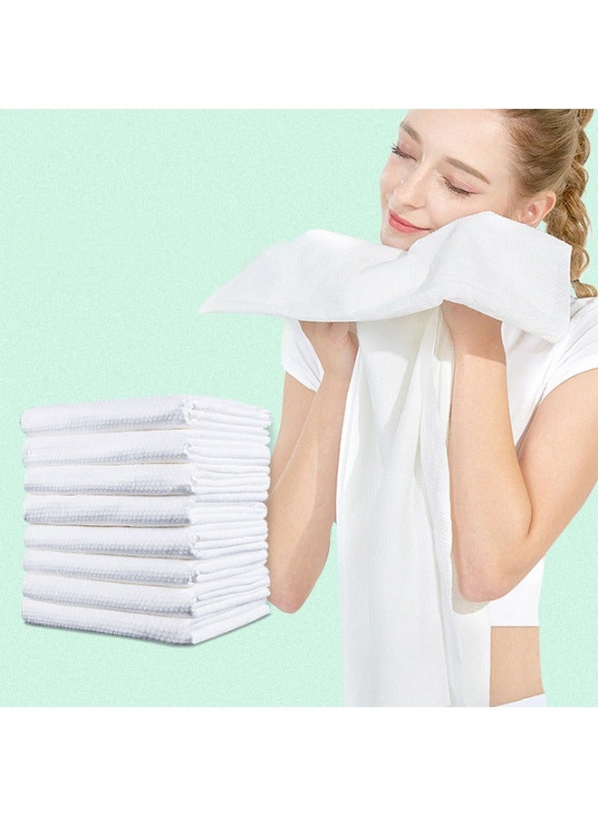 DUNISO 10Pcs Disposable Bath Towels，Travel Towels Set, Thicken Cotton Body Towels, Soft, Comfortable, Highly Absorbent，for Hotels Traveling Camping Bathroom Beach Swimming ，70x140cm  - Image 1