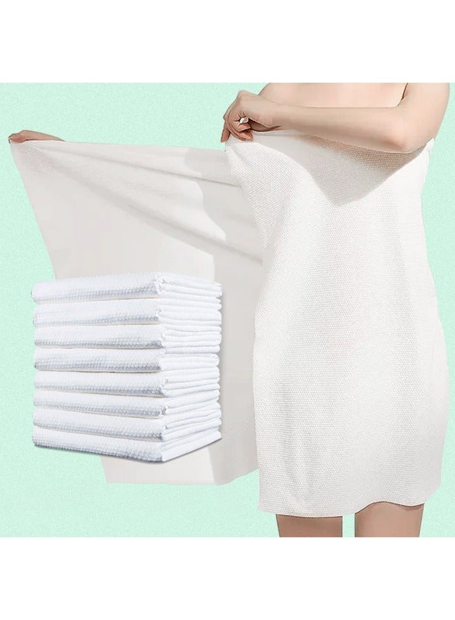 DUNISO 10Pcs Disposable Bath Towels，Travel Towels Set, Thicken Cotton Body Towels, Soft, Comfortable, Highly Absorbent，for Hotels Traveling Camping Bathroom Beach Swimming ，70x140cm  - Image 2