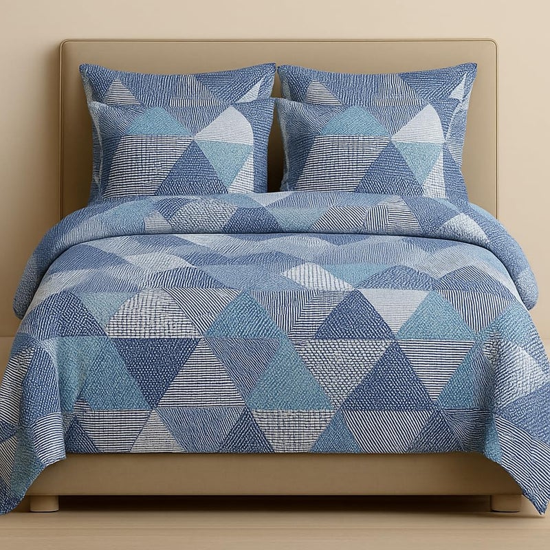 Amali  6 Pieces Bedsheet Set King Size (200 x 200+35cm) Polycotton Including 1 Duvet Cover 1 Fitted Sheet 2 Oxford & 2 Standard Pillowcases Durable & LongLasting Quality - Image 1