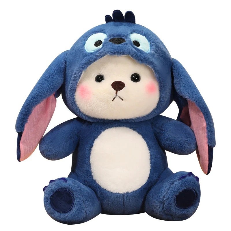 Bluejw Blue Stitch Plush Toys Stuffed Teddy Bear Toys Teddy Bear with Stitch Hat - Image 2