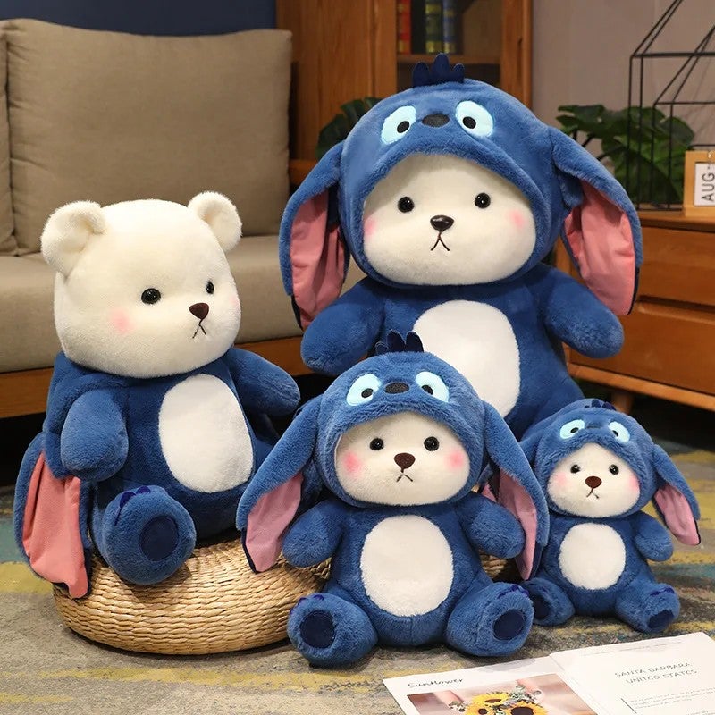 Bluejw Blue Stitch Plush Toys Stuffed Teddy Bear Toys Teddy Bear with Stitch Hat - Image 5