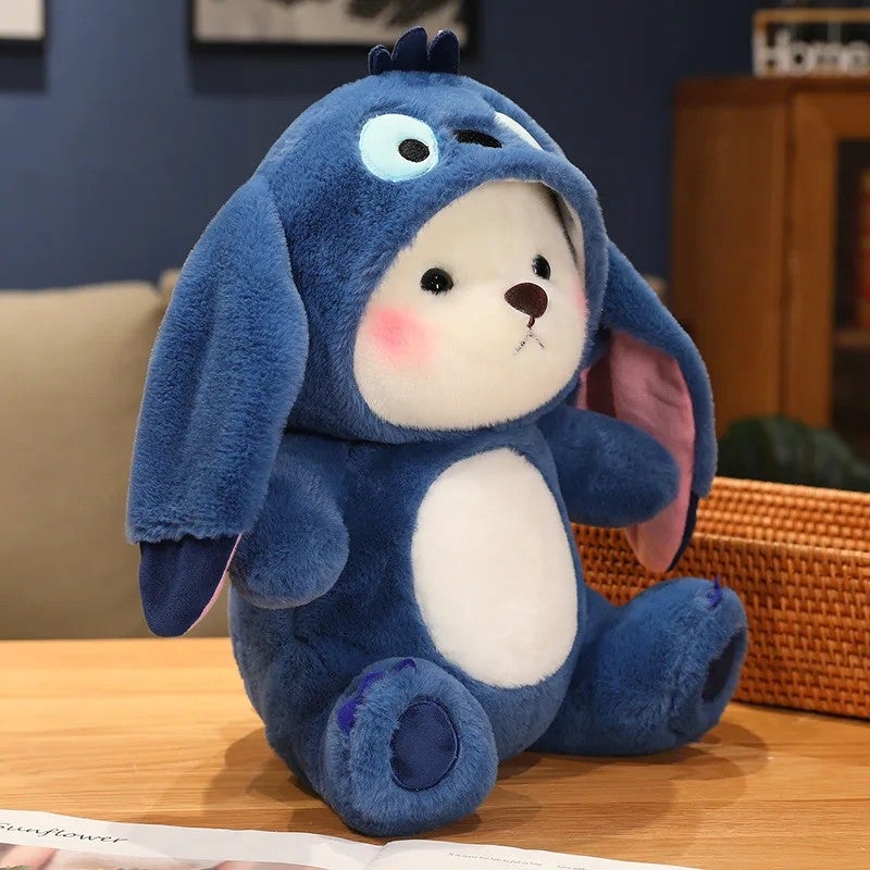 Bluejw Blue Stitch Plush Toys Stuffed Teddy Bear Toys Teddy Bear with Stitch Hat - Image 3
