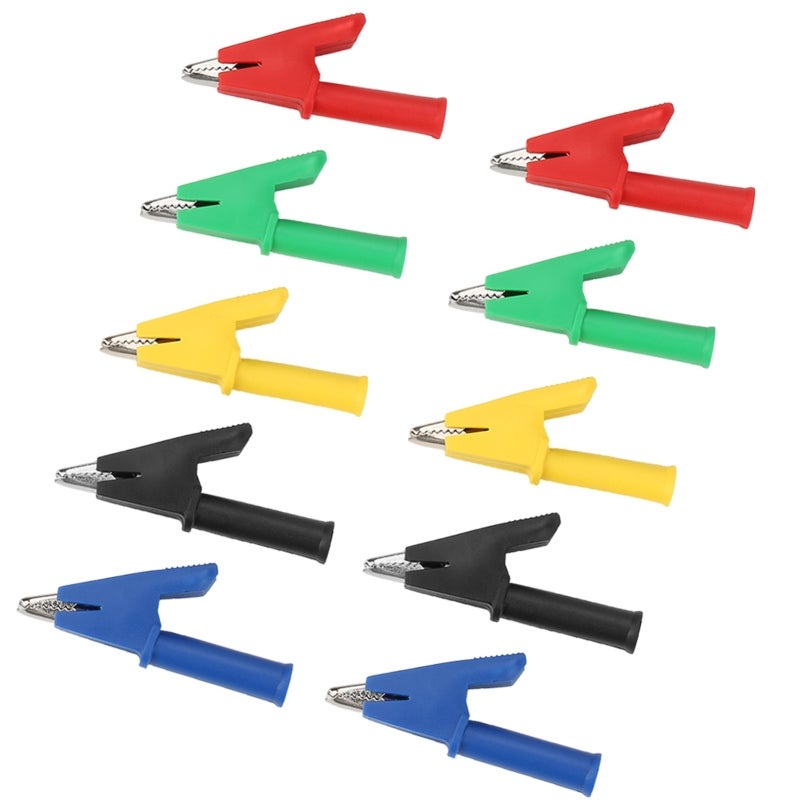 Crocodile Clip 2.0in Copper Nickel-Plated Test Clamp - Insulated Welding Point 20A Alligator Clip for Multimeter - Image 5