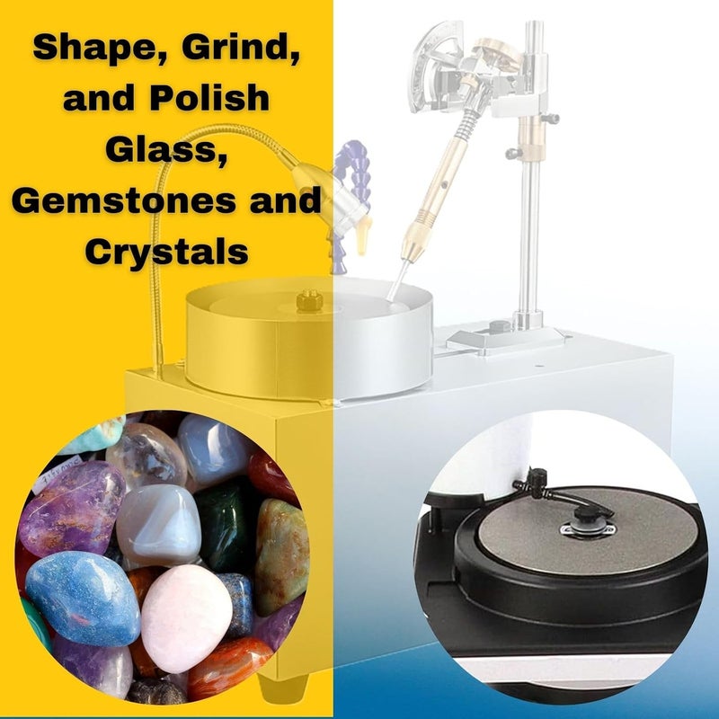 DRILAX 6 inch Grit 500 Professional Quality High Density Diamond Coated Flat Lap Lapping Lapidary Wheel Disc Glass Jewelry Polishing Tool Grinding Sharpening Metal Back 1/2 Arbor (Grit500) - Image 3