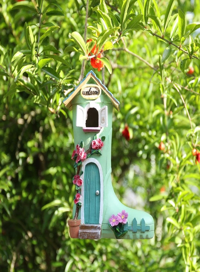 Yinns Birdhouse, Hanging Bird House for Wild Bird Outside Decorative Rain Boot Bird House for Home Garden Decor - Image 4