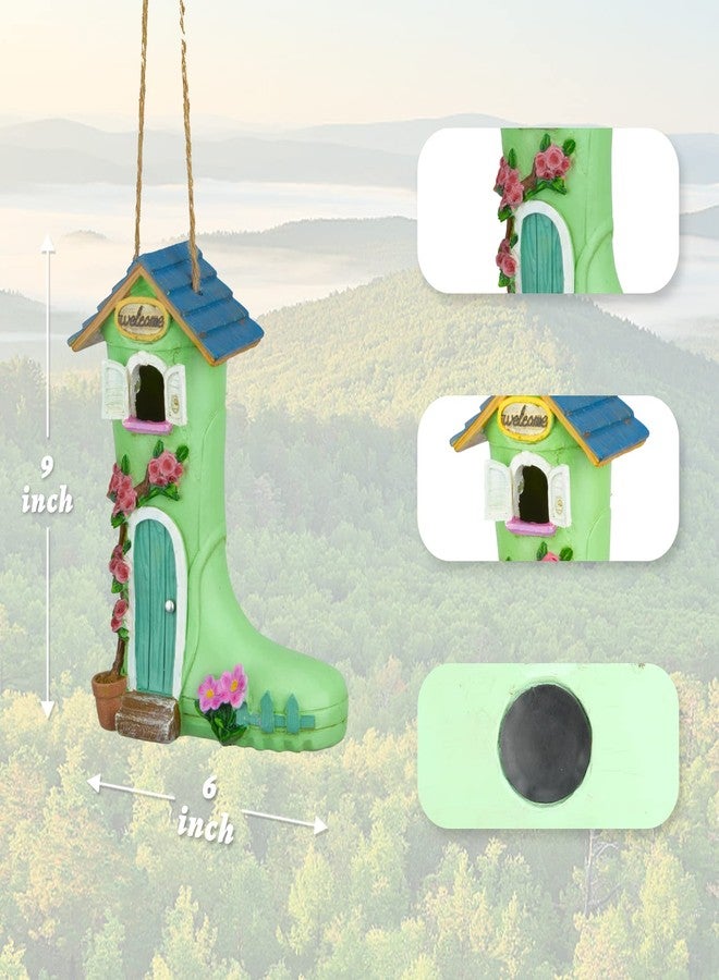 Yinns Birdhouse, Hanging Bird House for Wild Bird Outside Decorative Rain Boot Bird House for Home Garden Decor - Image 3