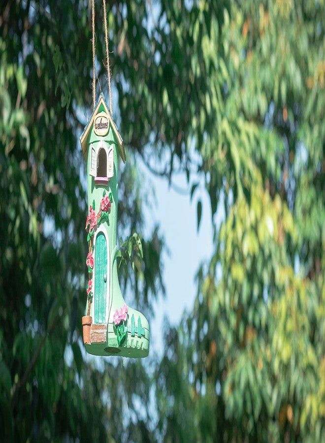 Yinns Birdhouse, Hanging Bird House for Wild Bird Outside Decorative Rain Boot Bird House for Home Garden Decor - Image 2