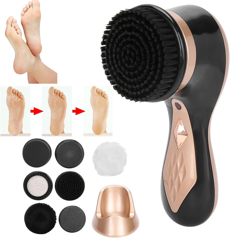 cheekyglo Electric Shoe Shine Kit, Portable Shoe Cleaner Brush, Multifunctional Handheld Electric Shoe Cleaning Polishing Shoe Care Set for Shoes, Bags, Sofa and More(Gold) - Image 5