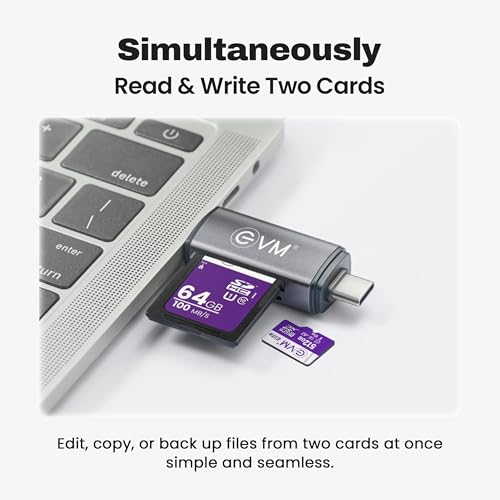 EVM 4-in-1 OTG Card Reader USB 3.0 Type-C | SD SDHC SDXC Micro SD TF | Plug & Play Adapter for Android iOS Laptop Tablet | 1 Year Warranty (EVMACR+) - Image 3