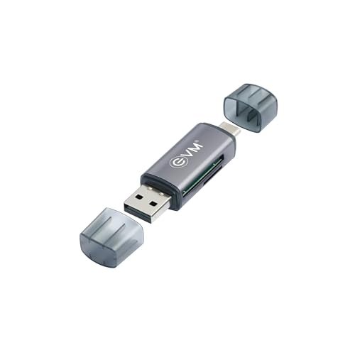 EVM 4-in-1 OTG Card Reader USB 3.0 Type-C | SD SDHC SDXC Micro SD TF | Plug & Play Adapter for Android iOS Laptop Tablet | 1 Year Warranty (EVMACR+) - Image 1
