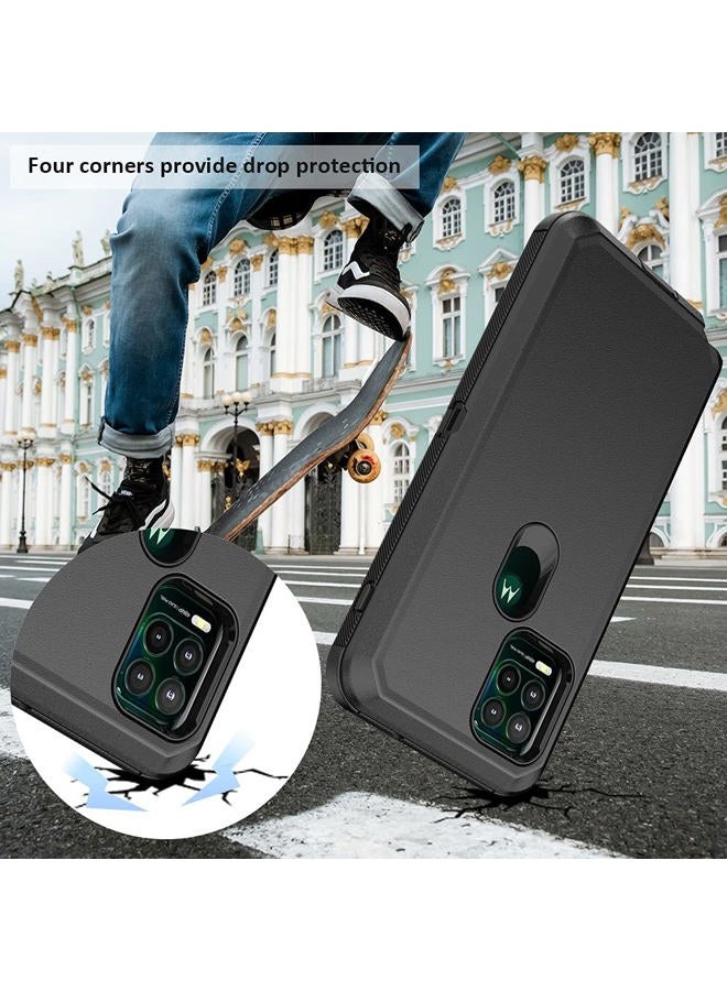 NIUBITY Compatible with Moto G Stylus 5G Case,with Screen Protectors,Heavy Duty Rugged Shockproof Full Body Protection Kickstand Case with Belt Clip Holster for Moto G Stylus 5G 2021 (Black) - Image 5