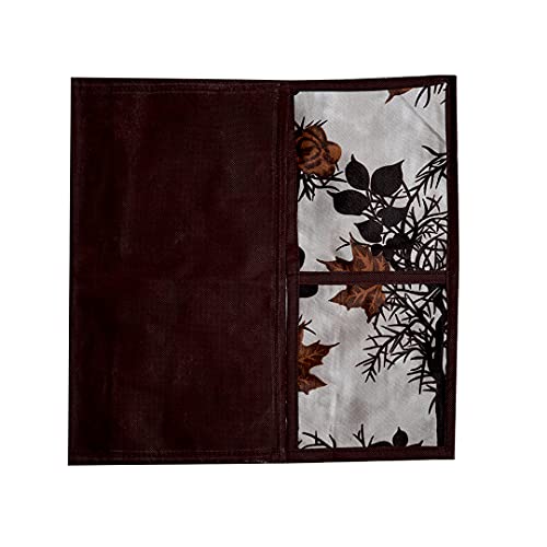 KANUSHI Industries® Fridge Covers/Refrigerator Cover + 1 Pc Microwave/Oven Cover for Top (Color- Brown)(Copy-FRI+Micro-Brown-SHUB) - Image 4