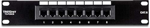 TRENDnet 8-Port Cat6 Unshielded Patch Panel, TC-P08C6, Rackmount, 10 Inch Wide, 8 x Gigabit RJ-45 Ethernet Ports, Pre-Numbered Ports, 250 Mhz Connection, Color Coded Labeling, - Image 5