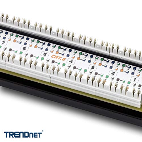 TRENDnet 8-Port Cat6 Unshielded Patch Panel, TC-P08C6, Rackmount, 10 Inch Wide, 8 x Gigabit RJ-45 Ethernet Ports, Pre-Numbered Ports, 250 Mhz Connection, Color Coded Labeling, - Image 2