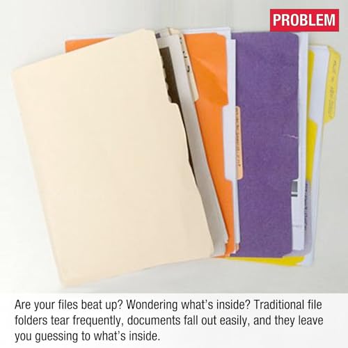 Ultimate Office PocketFile Clear Poly Document Folder Project Pockets, 3rd-Cut, Letter Size, in 6 Assorted Colors, Set of 72 - Image 2