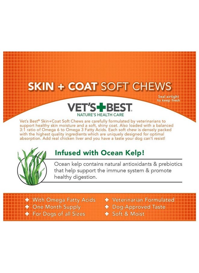 Vet's Best Vet's Best Skin & Coat Soft Chew Dog Supplements | Formulated with Vitamin E and Biotin to Maintain Dogs Healthy Skin and Coat | 30 Day Supply  - Image 2