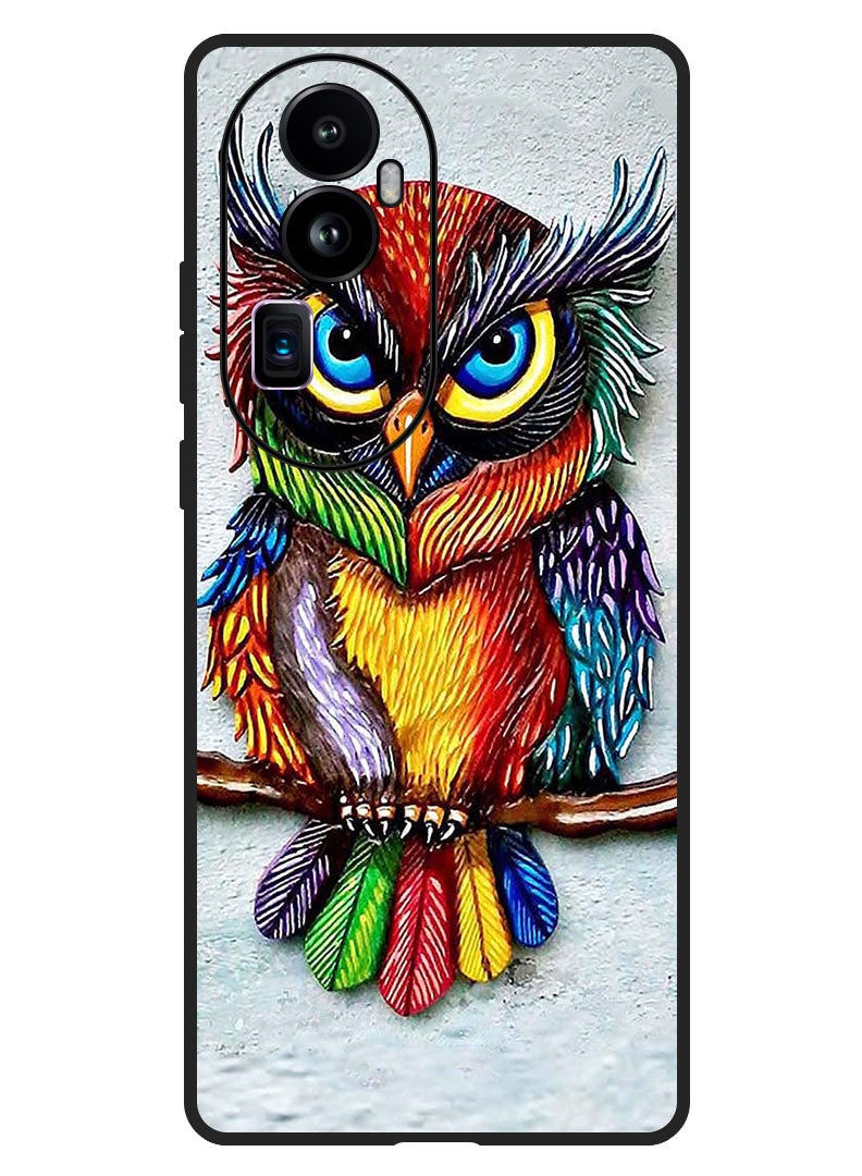 Theodor Protective Case Anti Scratch Shock Proof Bumper Cover For Oppo Reno 10 Pro Plus Paint Owl - Image 1