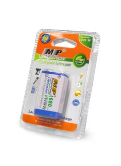 9V 680mAh Lithium-Ion Rechargeable Battery – High-Capacity 9V Li-ion Cell for Smoke Detectors, Multimeters, Toys & More