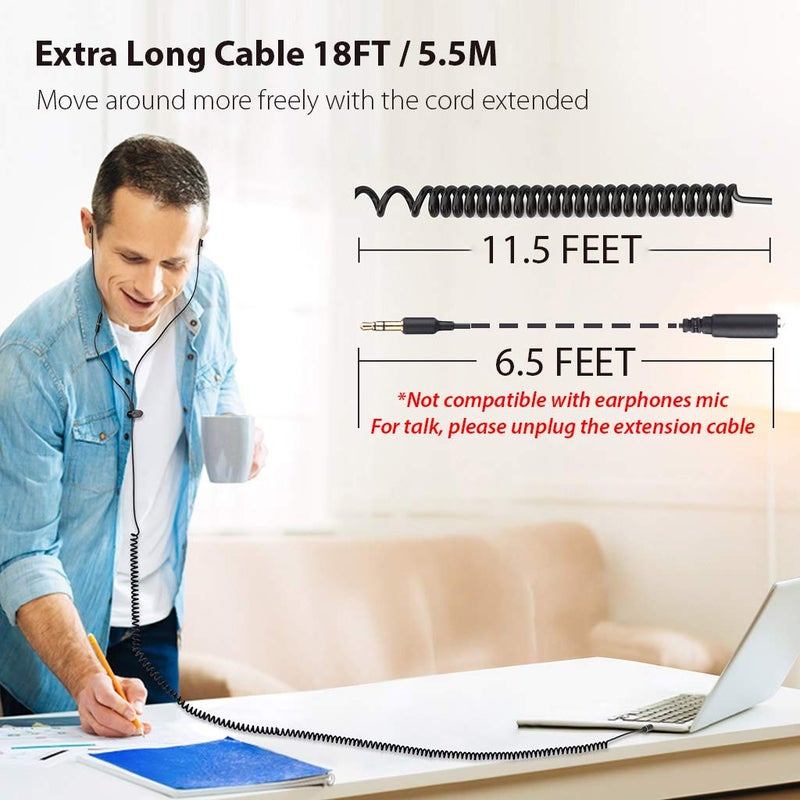Avantree HF027 - Headphones for TV with LONG CORD Earbuds - Image 3