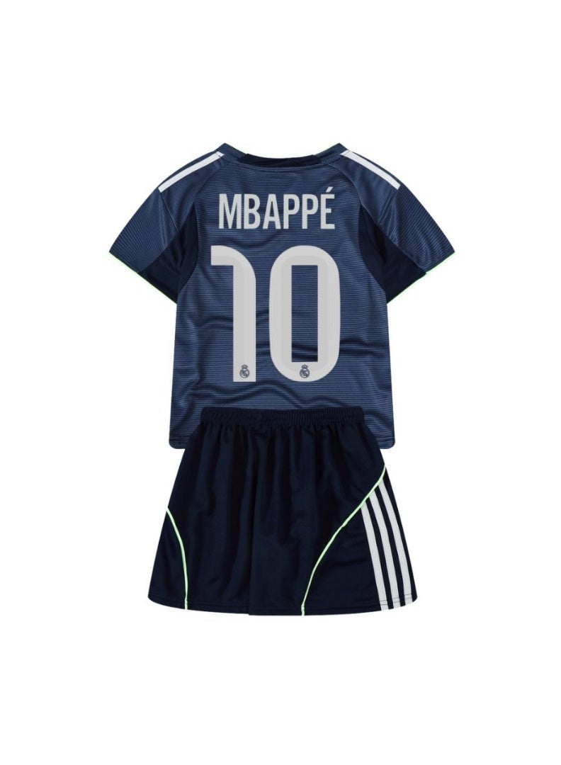ريال مدريد 2025-2026 Real Madrid Away football Sportswear #10 MBAPPE football jersey shorts Suit Children's size Gift for fans and friends - Image 1
