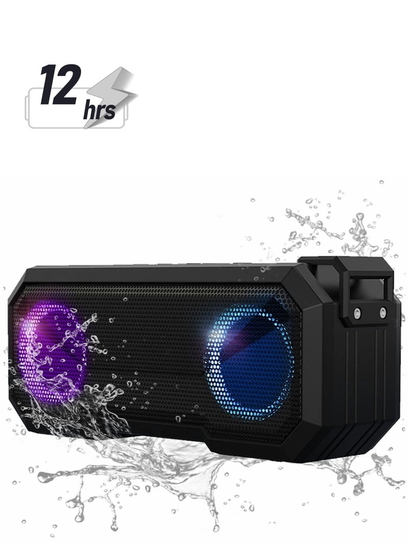 SYOSI Portable Bluetooth Speaker,IPX7 Waterproof Wireless Speaker with 16W Loud Stereo Sound, Outdoor Speakers with Bluetooth 5.0, 12H Playtime - Image 1