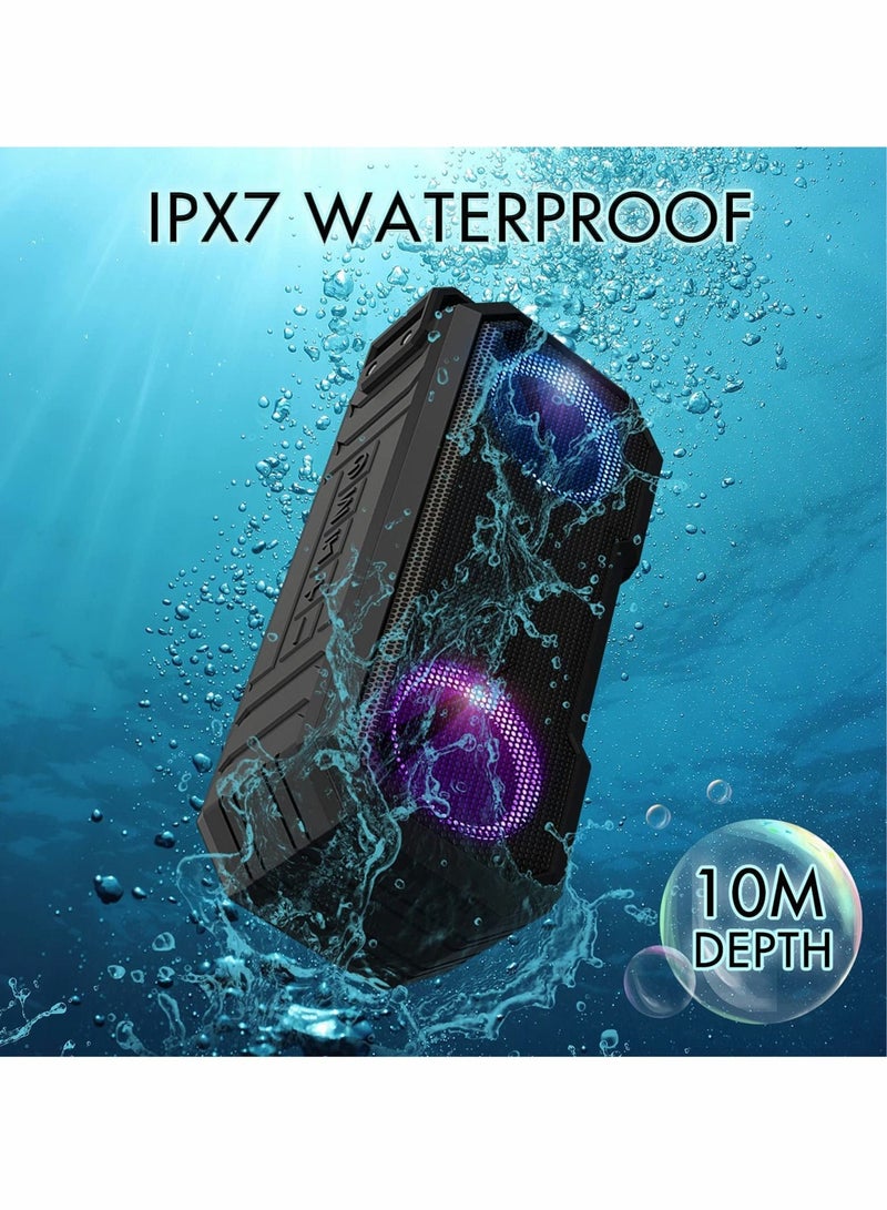 SYOSI Portable Bluetooth Speaker,IPX7 Waterproof Wireless Speaker with 16W Loud Stereo Sound, Outdoor Speakers with Bluetooth 5.0, 12H Playtime - Image 5