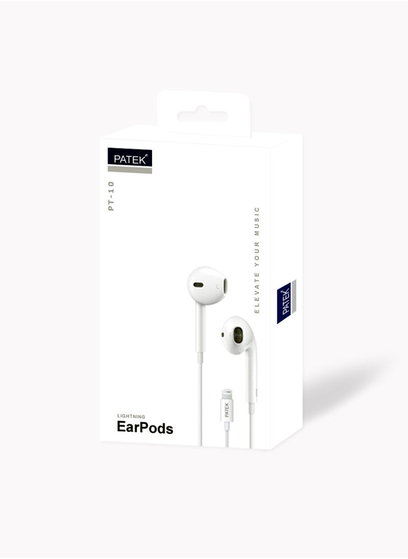 PATEK - PATEK EarPods With Lightning Connector White - Image 1