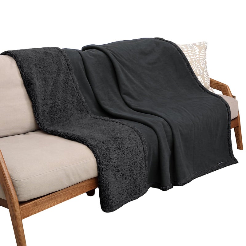 Kritter Planet Black Waterproof Dog Blanket Reversible Leakproof Pet Blanket for Couch Bed Sofa Washable Couch Cover for Large Dogs Pee Stain Proof No Crinkle 50x60 - Image 2