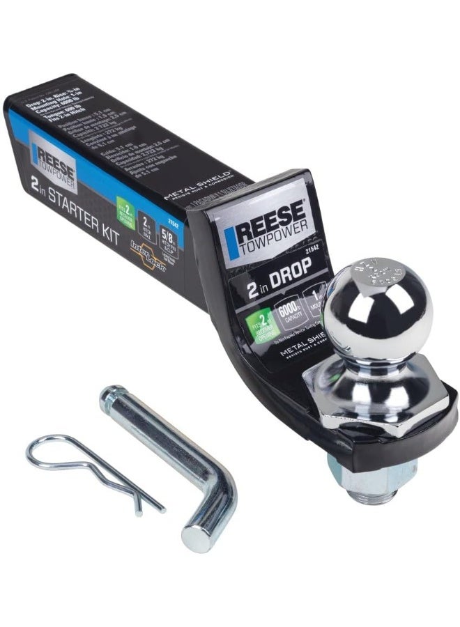 Reese Reese Towpower 21542 Class III Towing Starter Kit, Black with Ch Ball - Image 3