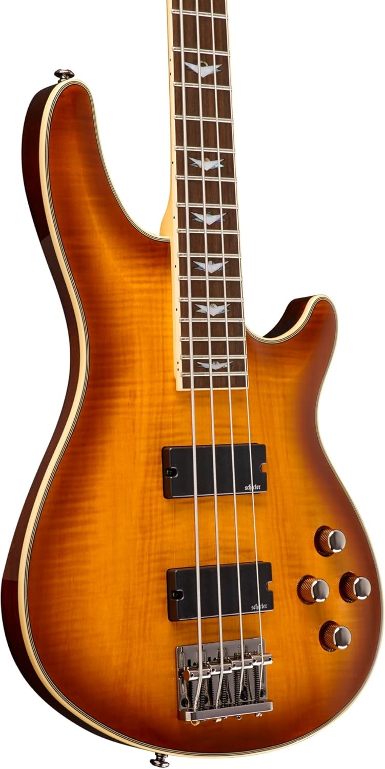 Schecter Omen Extreme 4-String Electric Bass Guitar - Vintage Sunburst - Image 5