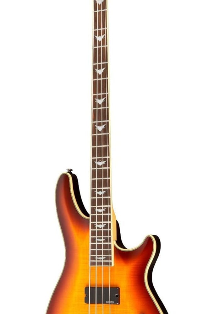 Schecter Omen Extreme 4-String Electric Bass Guitar - Vintage Sunburst - Image 3