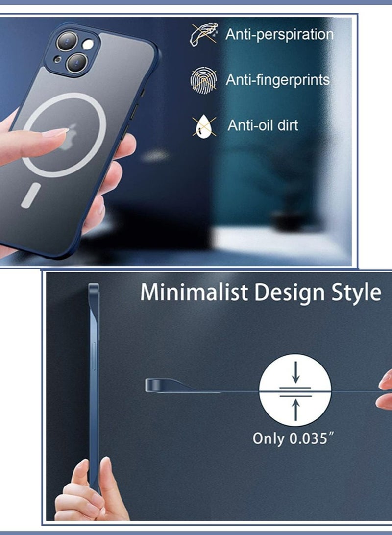 TEAM LUXURY Slim Case for iPhone 15 Compatible with MagSafe, Ultra Thin Frameless Case Accessories with Mag Safe Wireless Charging, Anti-Yellow Shockproof Magnetic Cover for iPhone 15  - Image 3