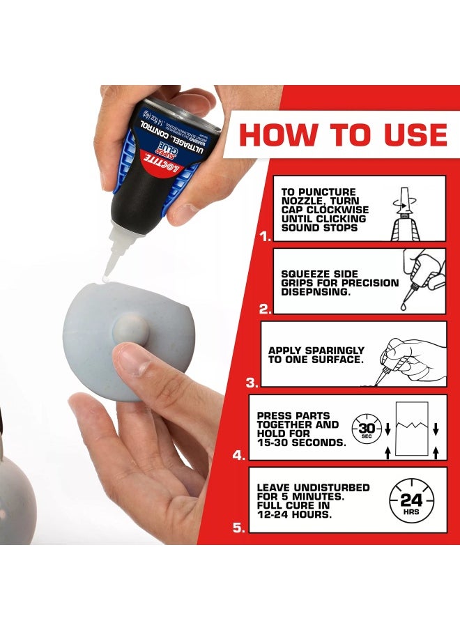 Loctite 1363589 6 Ultra Gel Control Super Glue 4G Bottles Case Of 6  - Image 2