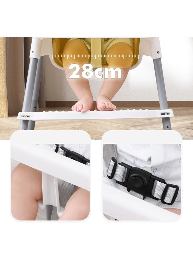 NKX - Adjustable High Chair With Dining Tray And Safety Seat Belt with Cushion For Children - Image 1